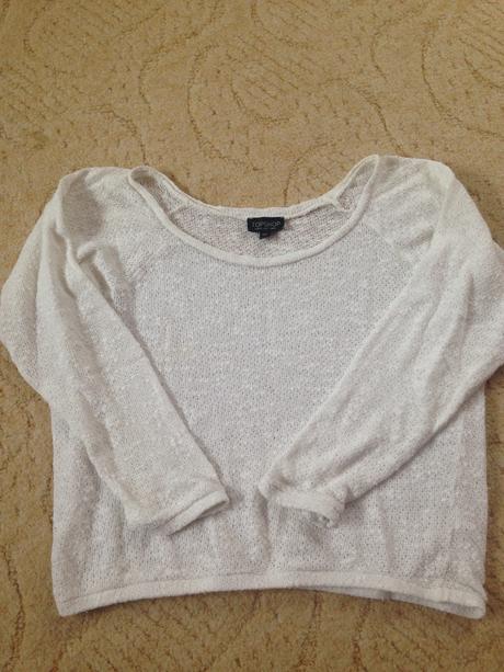 Biely pulóvrik, topshop,xs