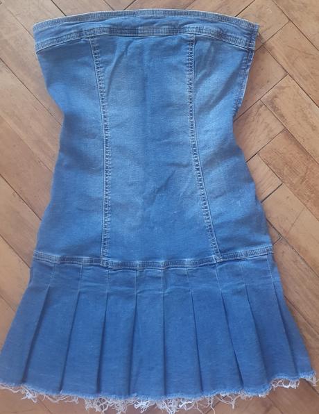 Krásne letné šaty riflové, bershka,164