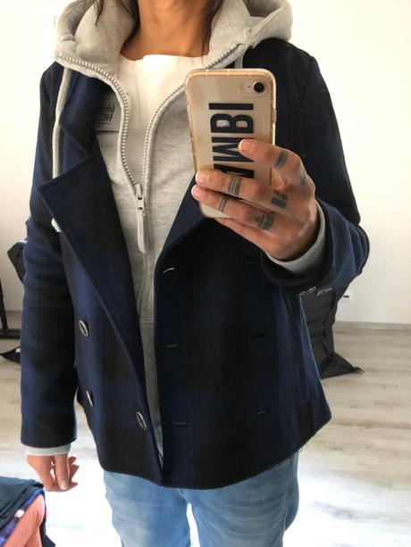 Dc krátky kábat tmavomodrý, m