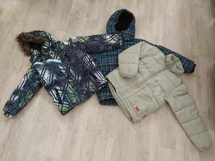 Oteplovacky a 2x vetrovky, snowboard suprava, sam73,134