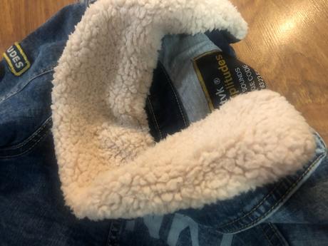 Zateplená rifľová bunda, 158