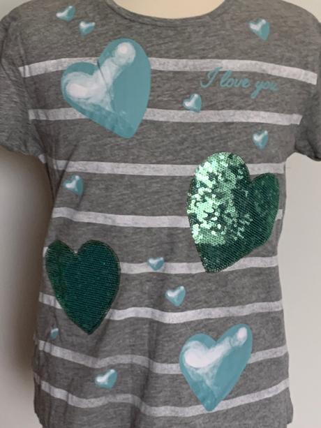 Terranova šedé tričko so srdiečkami, terranova,128