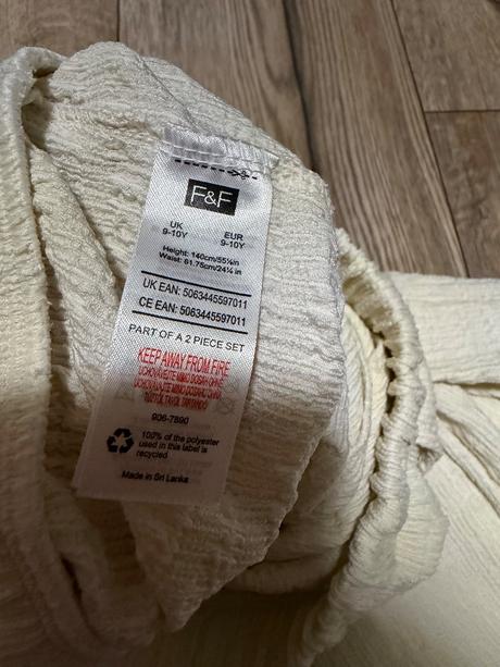 Nohavice krémové, f&f,140