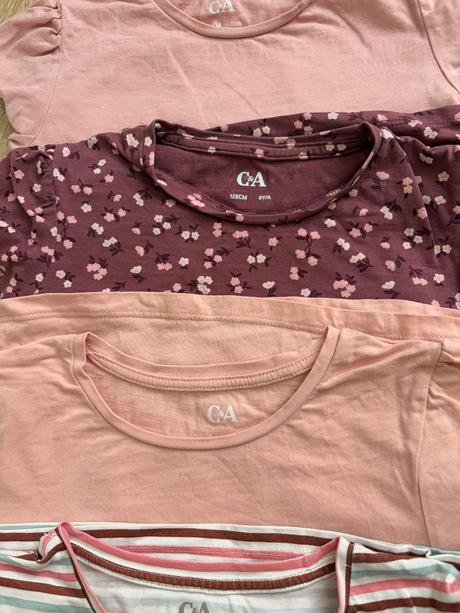 Trička 5ks, c&a,128