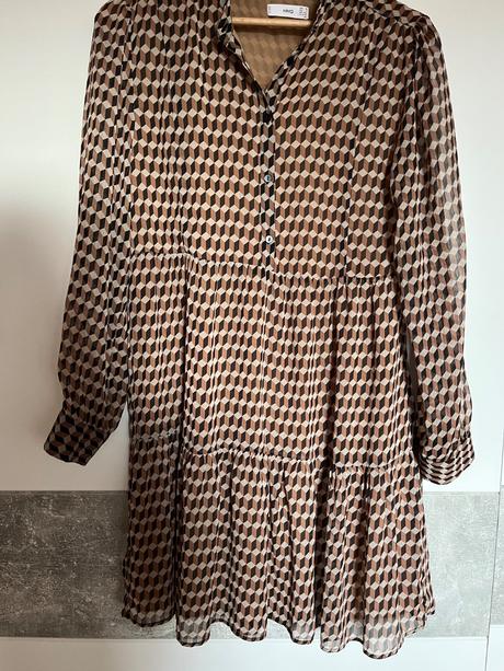 Geometricke šaty, mango,s