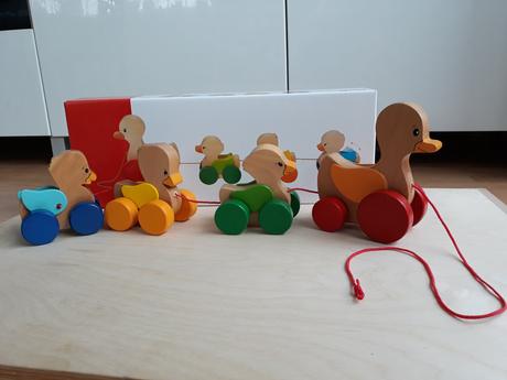 Drevené ťahacie kačičky goki,