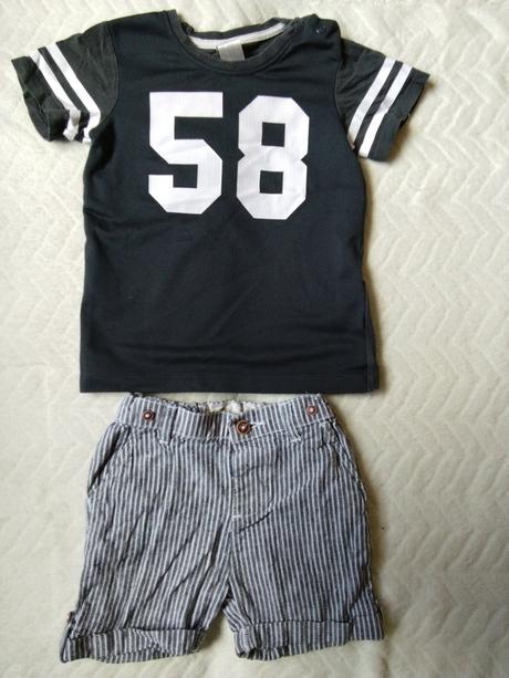 Tričko a kraťasy, h&m,86