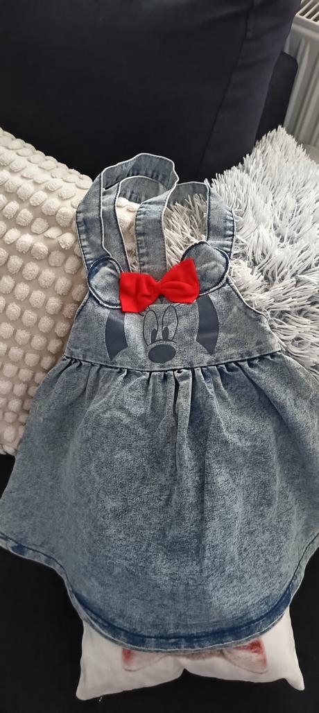 Riflová sukňa na traky minnie, disney,128