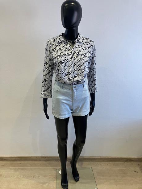 Dámska vzorovaná košeľa čiernobiela mohito (34), xs