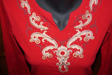 Tricko s vysivkou, l