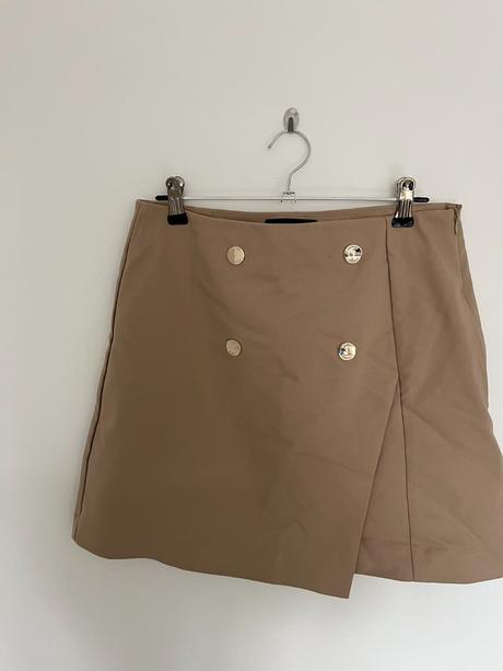 Hnedá krémová formálna kancelárska sukňa, mohito,s
