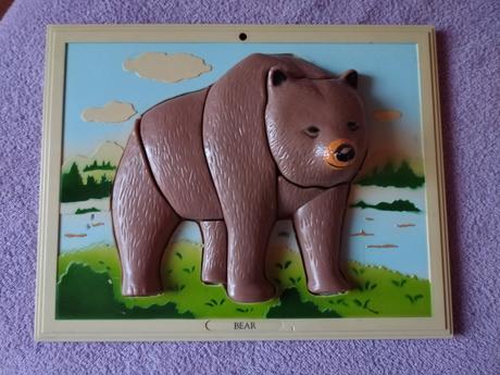 Plastová vkladacia skladačka medveď (bear),