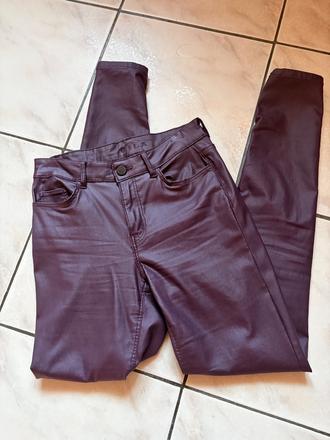 Kožené elastické nohavice vila 1x oblečené, s