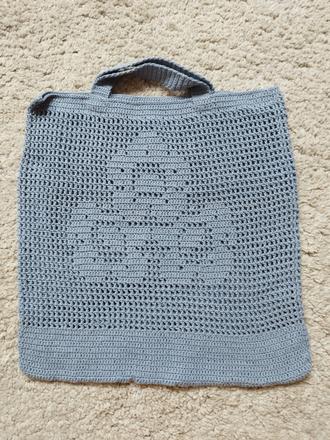 Hackovana eko taska - sietovka so vzorom, 