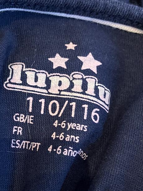 Dievčenské tričko tmavomodré lupilu (4-6 r.), lupilu,110
