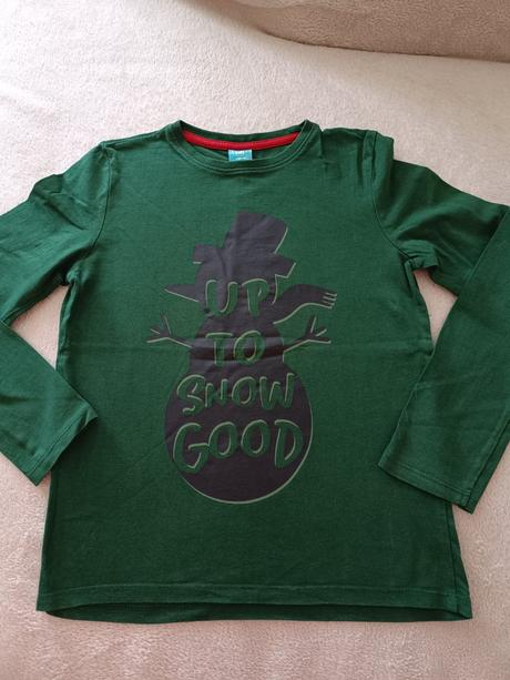 Tmavozelené tričko so snehuliakom, pepco,134