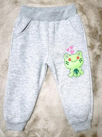 Detské bavlnené tepláky žabka, 68 - 176