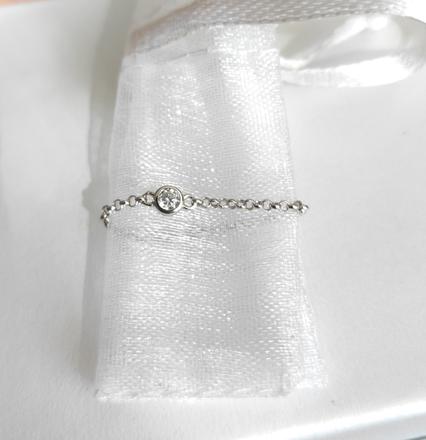 Strieborný retiazkový prsteň,