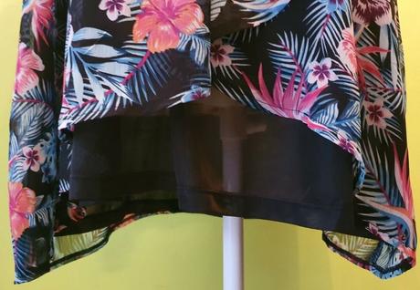 Blúzka laura torelli čierno kvetová, 56/58,2xl-4xl, xxxl