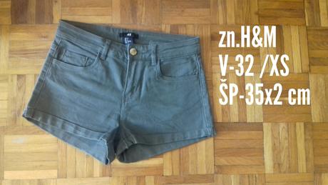 Dámske/ dievčenské šortky, h&m,xs