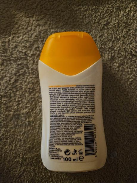 Hydratačné mlieko na opaľovanie, 