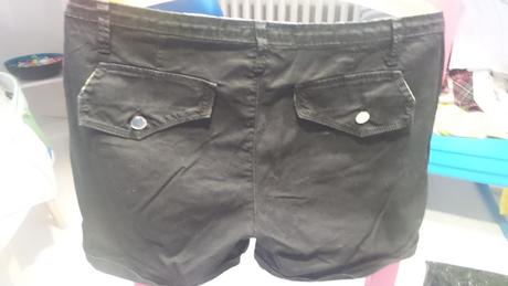 Tmavodmodre kratke elegantno-sportove nohavice, l, l