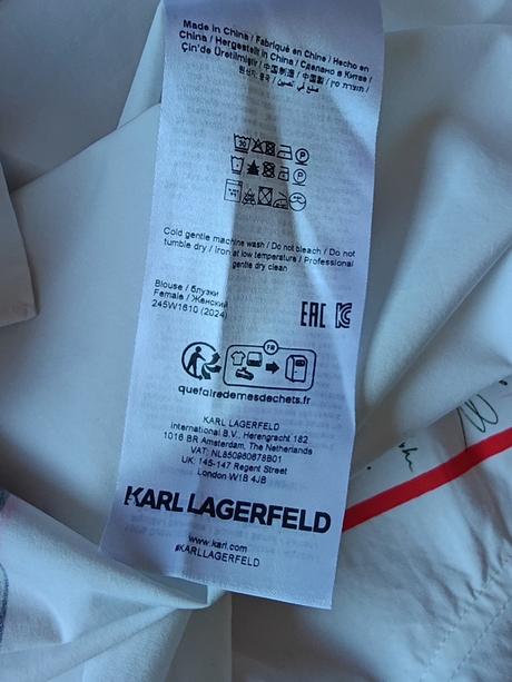 Karl lagerfeld limitka úžasná dlhá košeľa, m