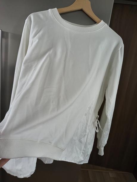 Bebe biela luxusná biela tenšia mikina l, bebe,l