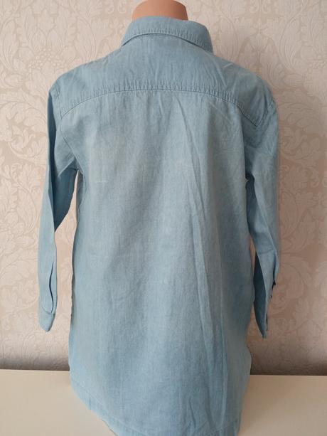 Dievčenská modrá maxi košeľa overkids 6 r., 116