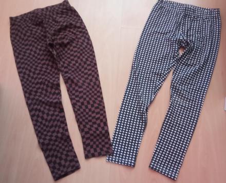 Legínky kocky dve farby 1cena, 140