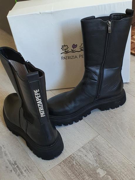Kožené čižmy, patrizia pepe, 38