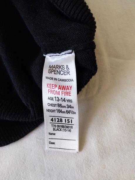 Čierny pulóver zn. mark & spencer - unisex, marks & spencer,158