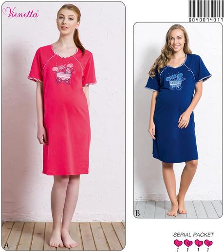 Materská nočná košeľa na kojenie bavlnená, vienetta secret,l / m / s / xl / xxl
