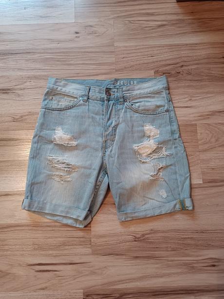 Svetlé rifľové kraťasy - regular, 28