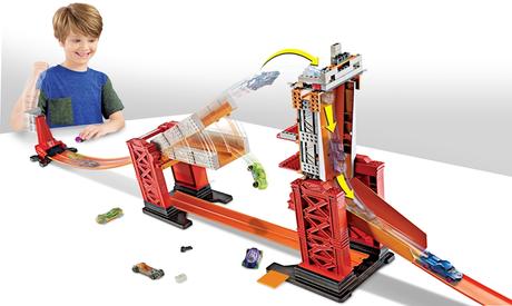 Hot wheels - track builder bridge stunt kit, 