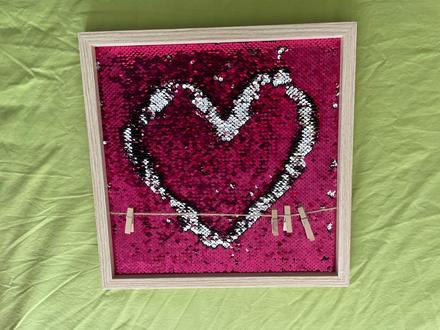 Nastenka flitrova, ruziva 33,5x33,5 cm,