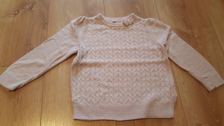 Ružový svetrík, h&m,92
