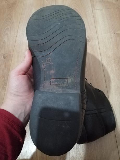 Čierne kožené topanky, 45