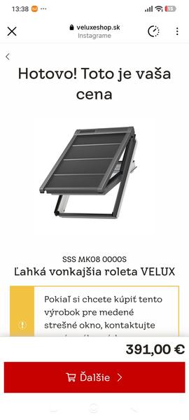 Máte skúsenosti s vonkajšou roletou na strešné okno Velu?