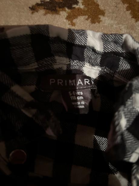 Predam károvanú košeľu3x oblečenú, primark,116