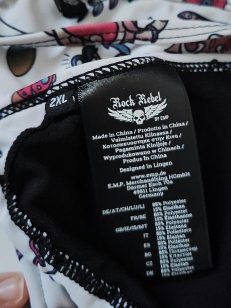 Plavky vrch rock rebel, xxl