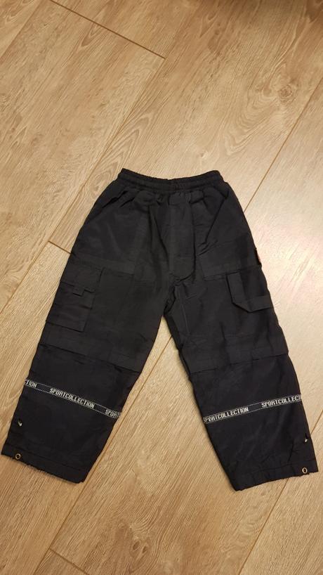 Čierne zateplené nohavice na 4 roky, 86