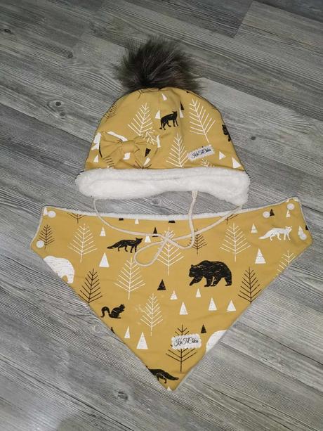 Horčicový zimný set 52cm, 128