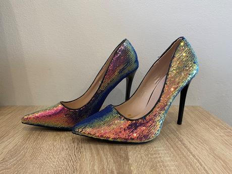 Lodičky flitrované seastar nf-43 black, 37