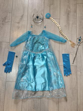 Dievčensky kostym elsa 7-9 rokov,