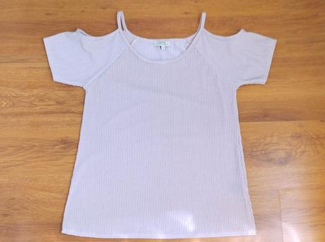 Vrúbkované tričko/blúzka, papaya,s