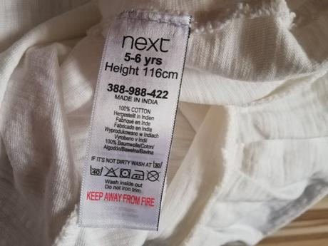 Biela tunika/tričko s čipkou, next,116