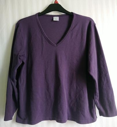 Dámsky fialový top, skir to skir, xxl