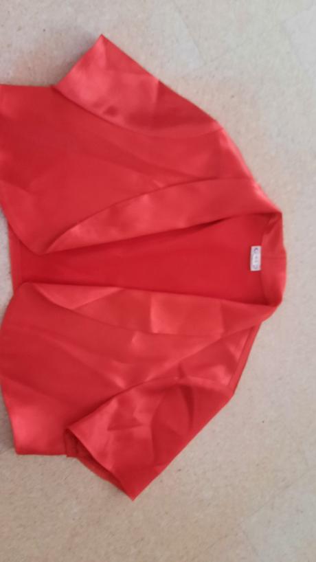 9.šaty červené ramienkovè  s bolerkom 46, 46