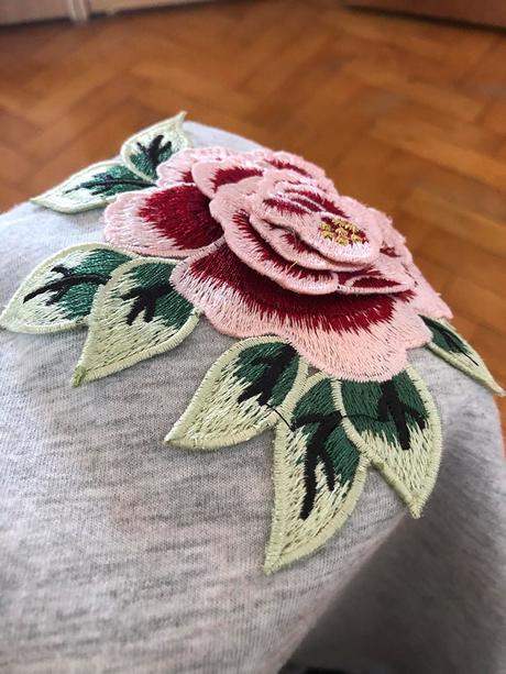 Tričko s ružami, h&m,s